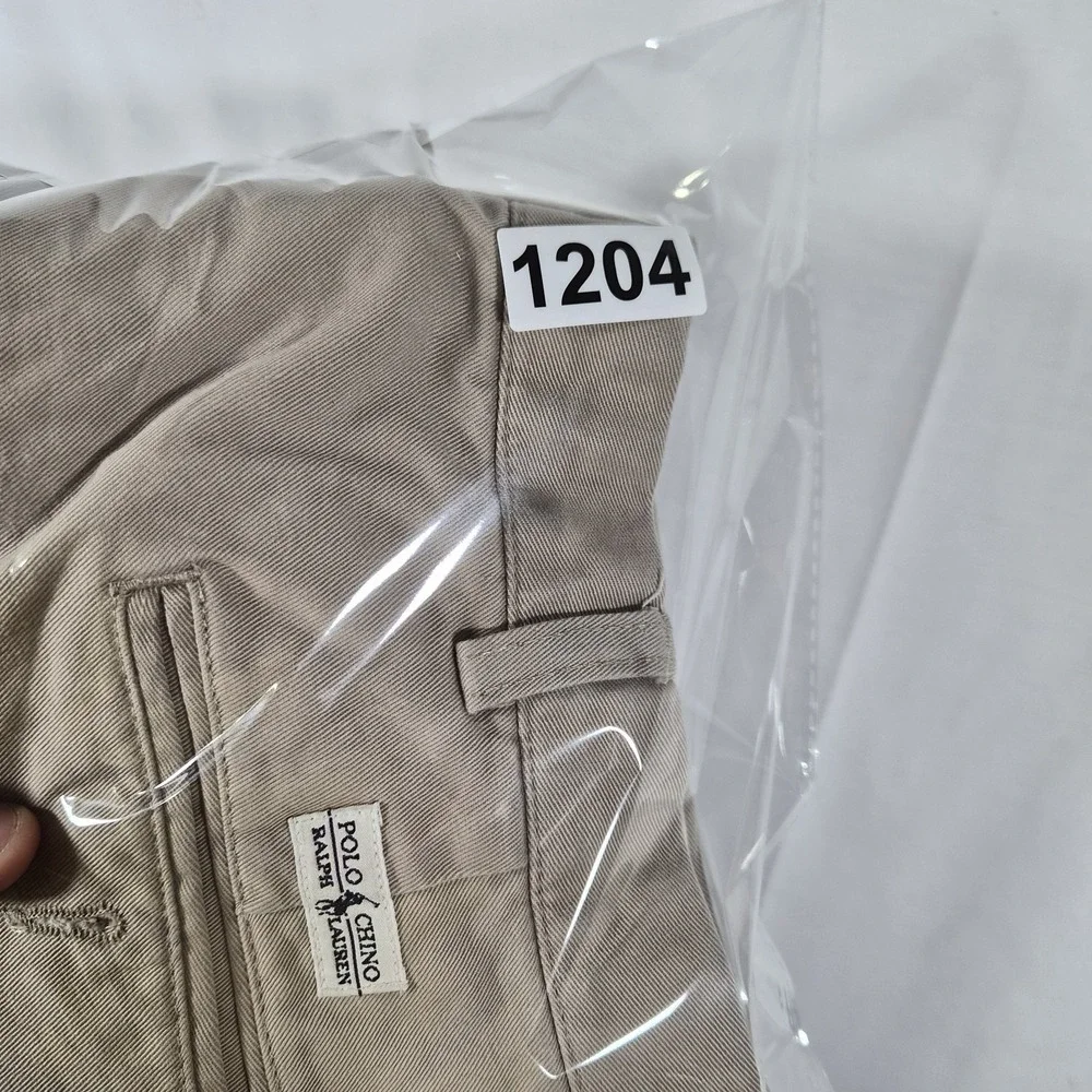 Vintage Polo Ralph Lauren Andrew Pant Khaki Pleated Chino Pants Mens 36x30